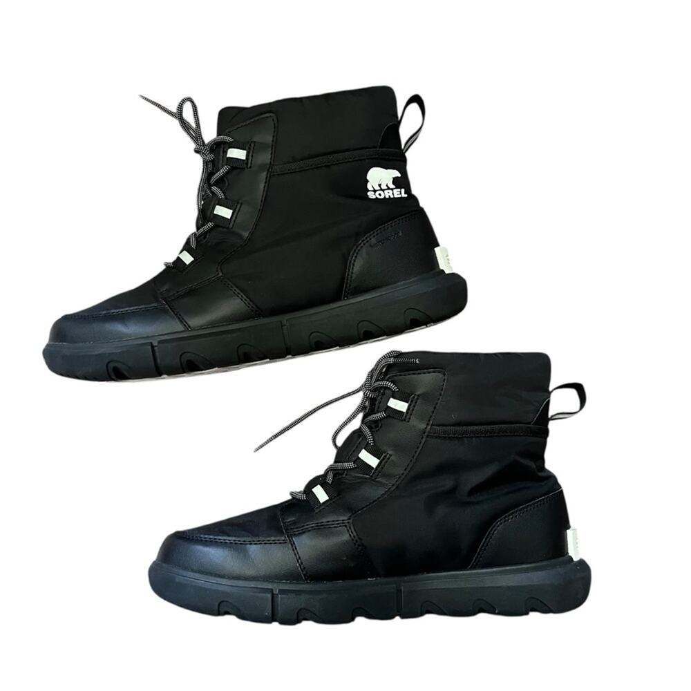 Sorel Women's Explorer II Carnival Sport Boots Winter Snow Waterproof Black 11 - Picture 3 of 10